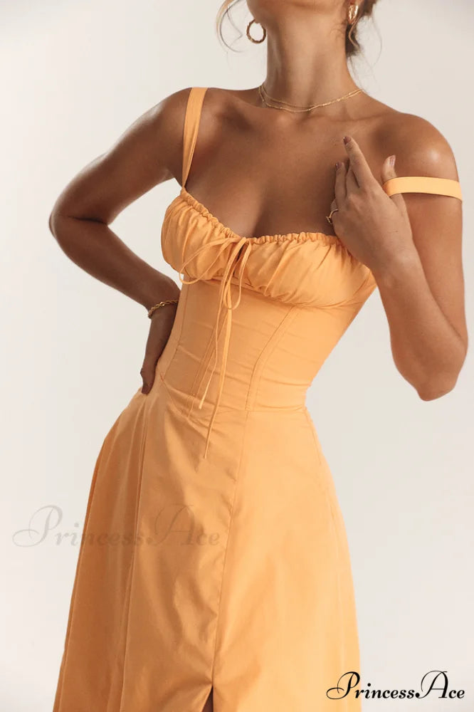 Carmen Tangerine Stylish Bustier Sundress
