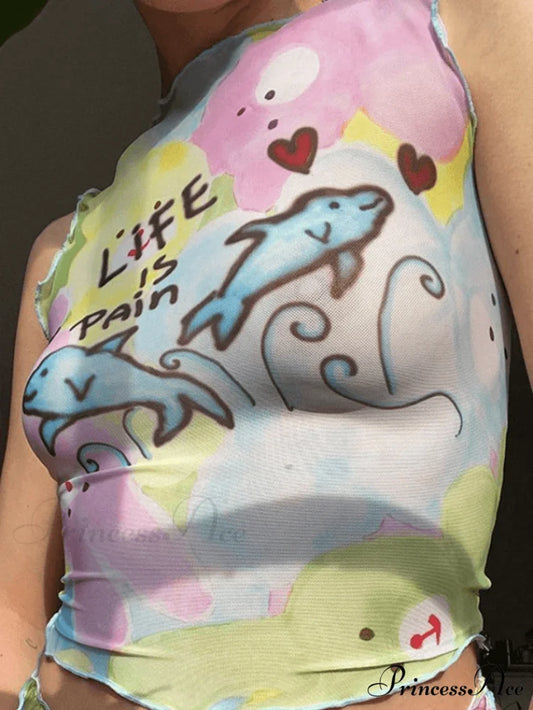 Cartoon Charming Pleated Skirt