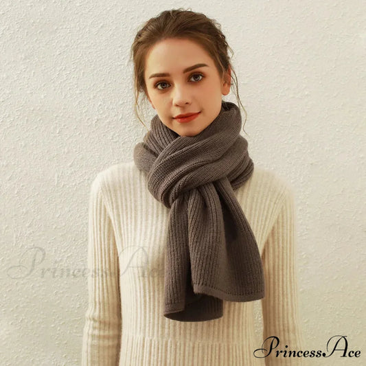 Cashmere Scarf for Women - Thick and Warm Winter Scarf gray / L170cm W30cm