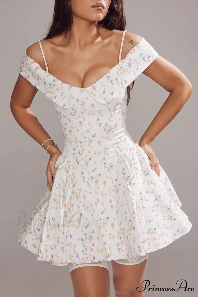 Cassia Floral Stylish Mini Dress Floral / S