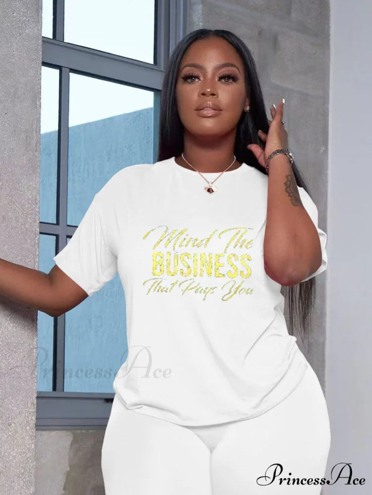 Casual Letter Graceful Loose Shirt