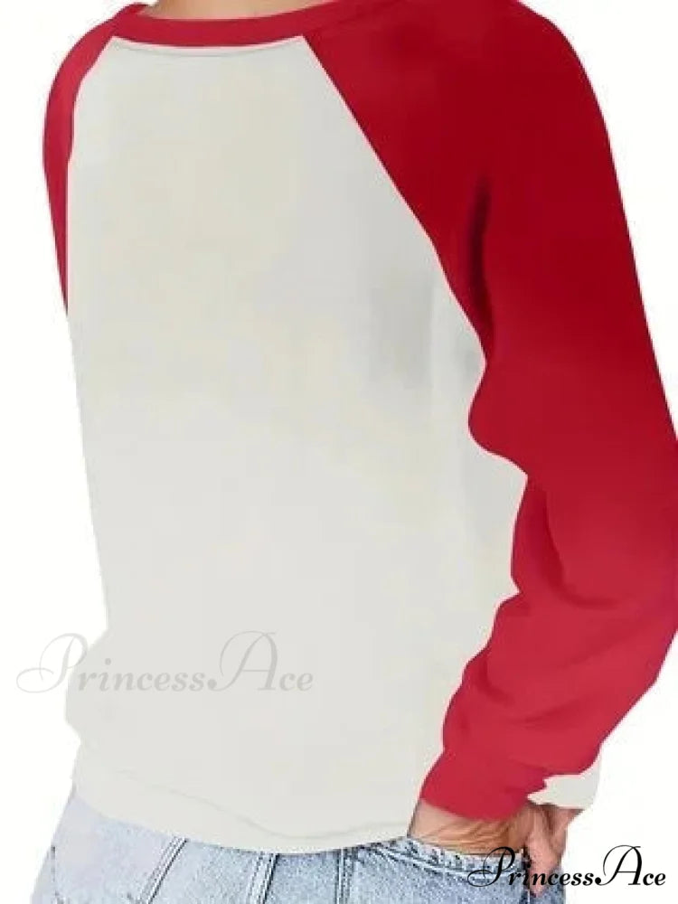 Casual Printed Long Sleeve Christmas Hoodie for Plus Size Women Christmas Hoodies-L