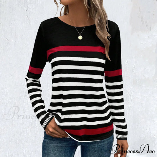 Casual Striped T-Shirt Black / S