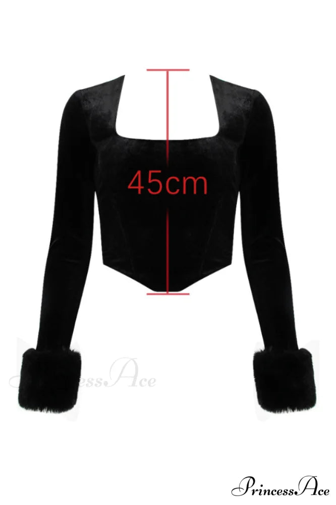 Catriona Black Stylish Velvet Bra