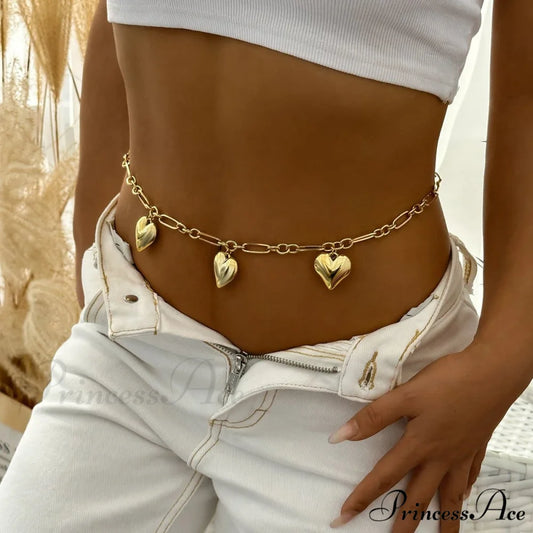 chain with Solid waist heart pendant
