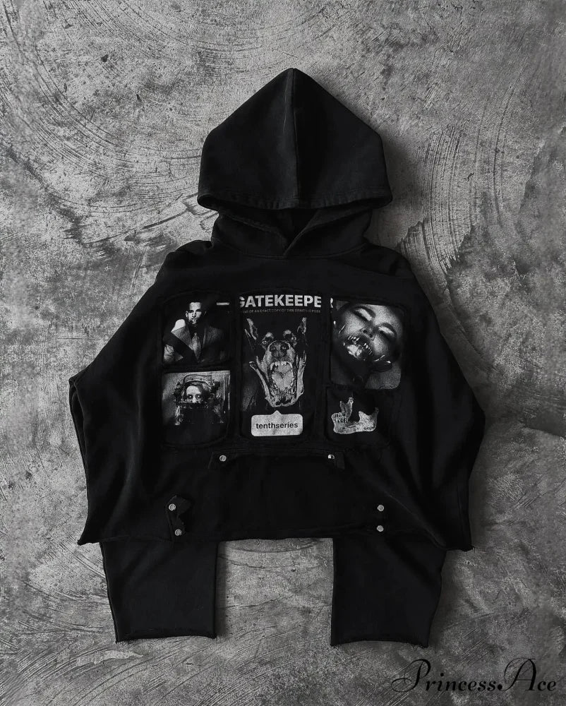 Character Graphic Dark Hoodie black 4 / S hoodies-241228