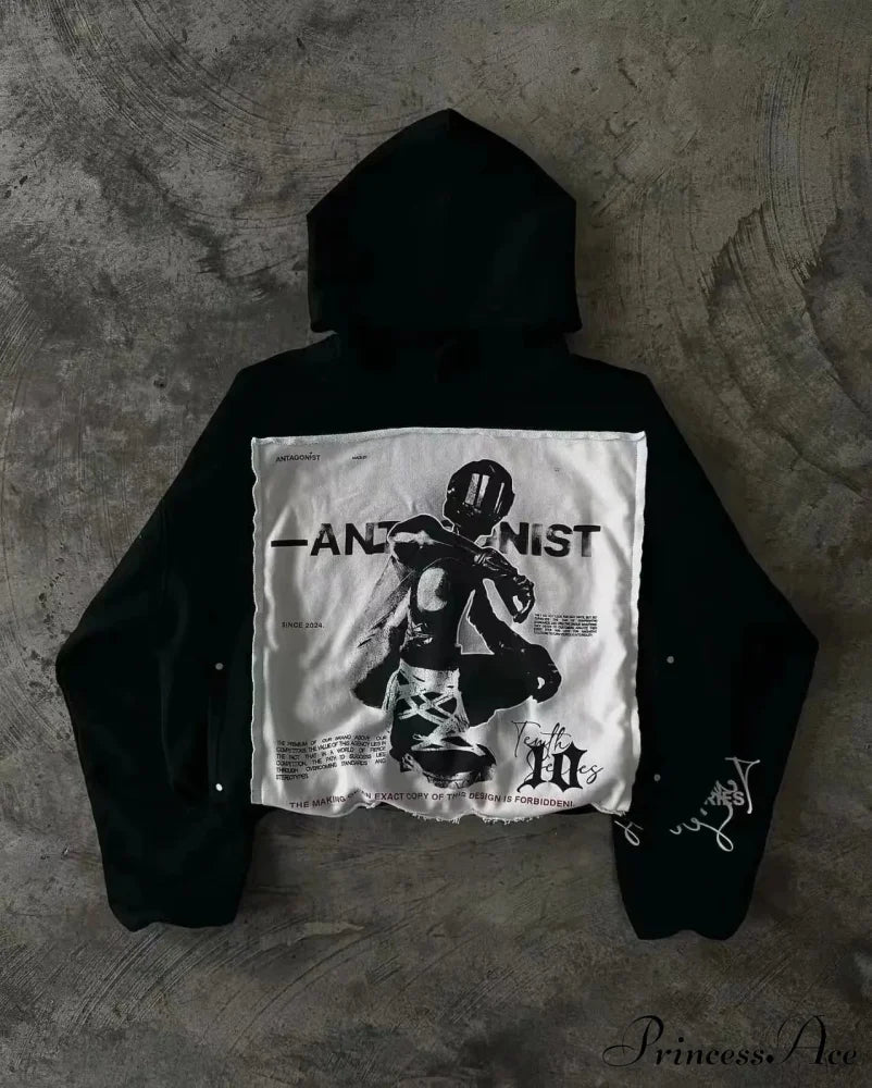 Character Graphic Dark Hoodie hoodies-241228