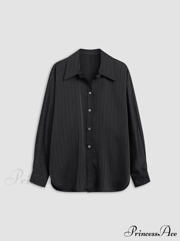 Charlotte Oversized Button Trendy Up Collared Shirt