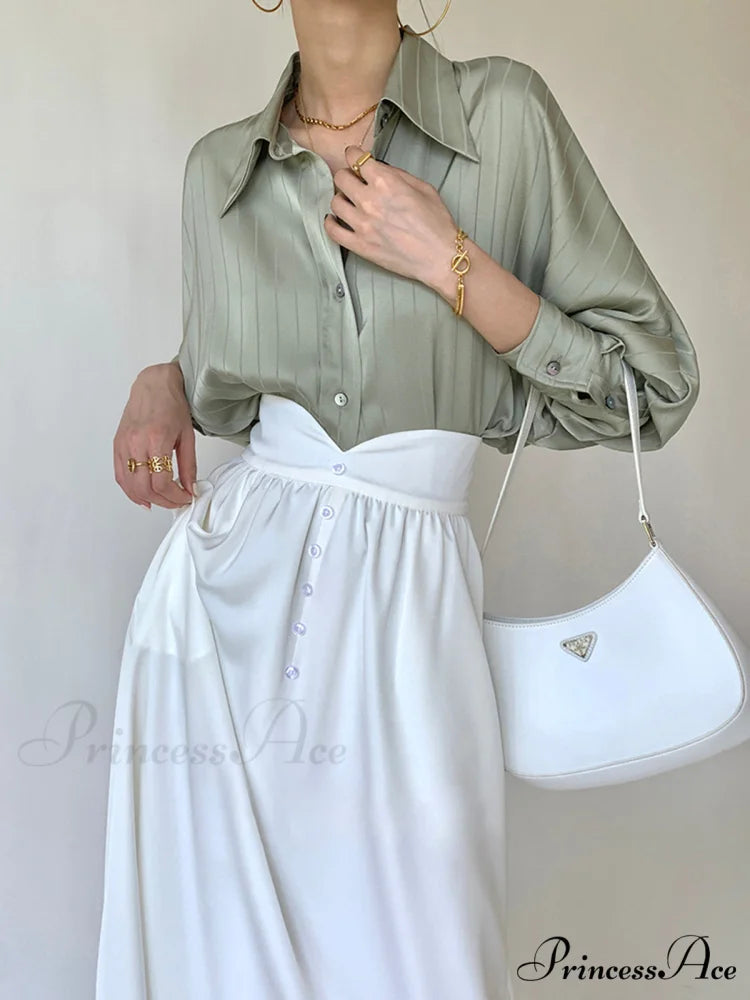 Charlotte Oversized Button Trendy Up Collared Shirt