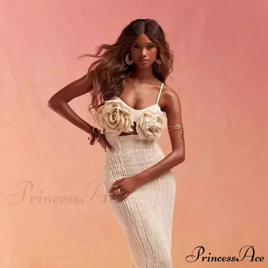 Charming and Seductive Flower Camisole Flower Dress Apricot / S floraldress-250126