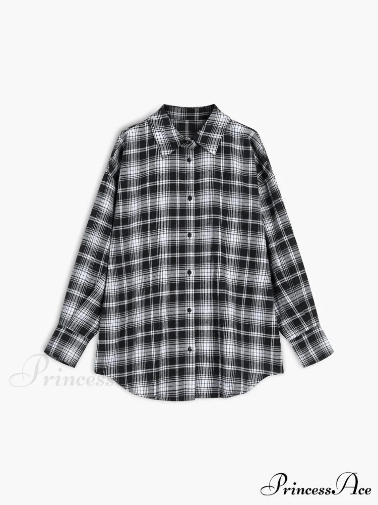 Checkered Charming Oversized Shirt
