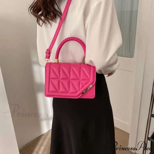 Checkered Faux Leather Designer Crossbody Purse handbag-250126