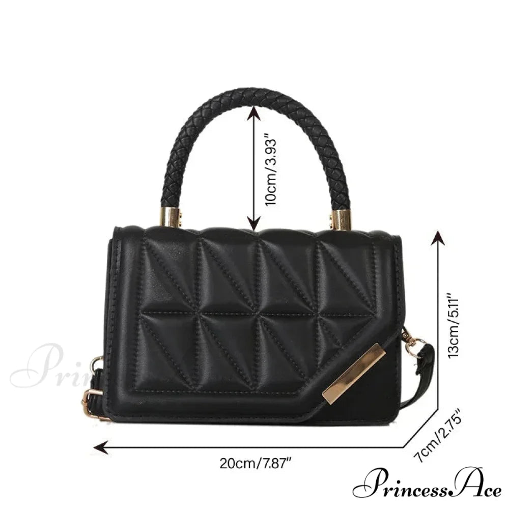 Checkered Faux Leather Designer Petite Crossbody Purse handbag-250126