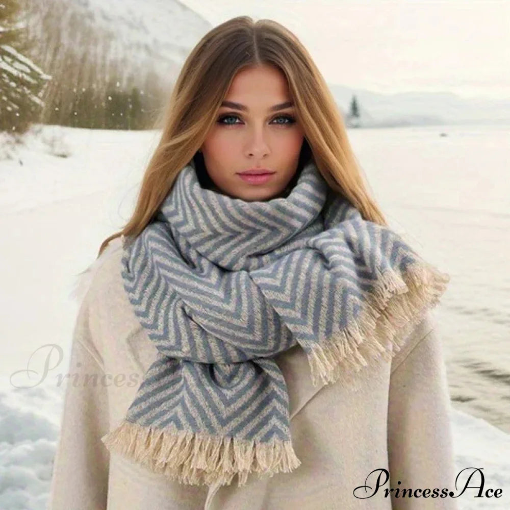 Checkered Pattern Cashmere Winter Travel Scarf Multi Color5 / 65x200cm scarf-241228