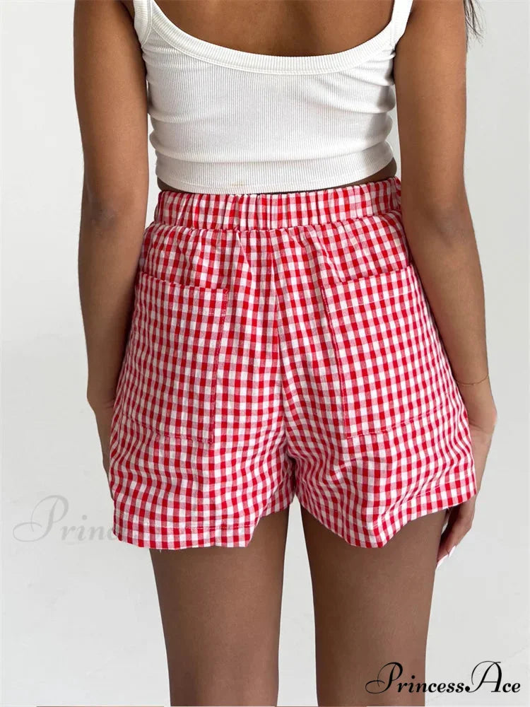 Checkered Pocket Lounge Short short-250223