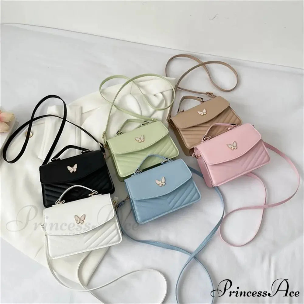 Chic Butterfly Embroidery Faux Leather Purse handbag-250126