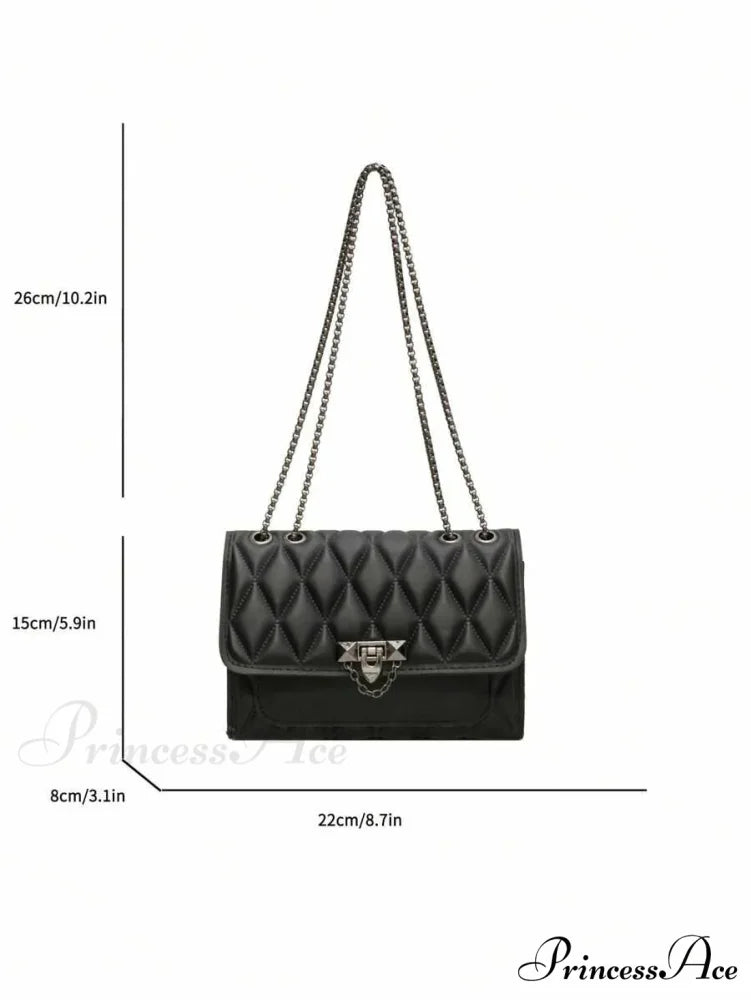 Chic Diamond Grid Crossbody Shoulder Bag shoulder-250126