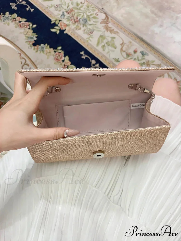 Chic Glittering Gemstone Dinner Banquet Envelope Bag clutchbag-250126