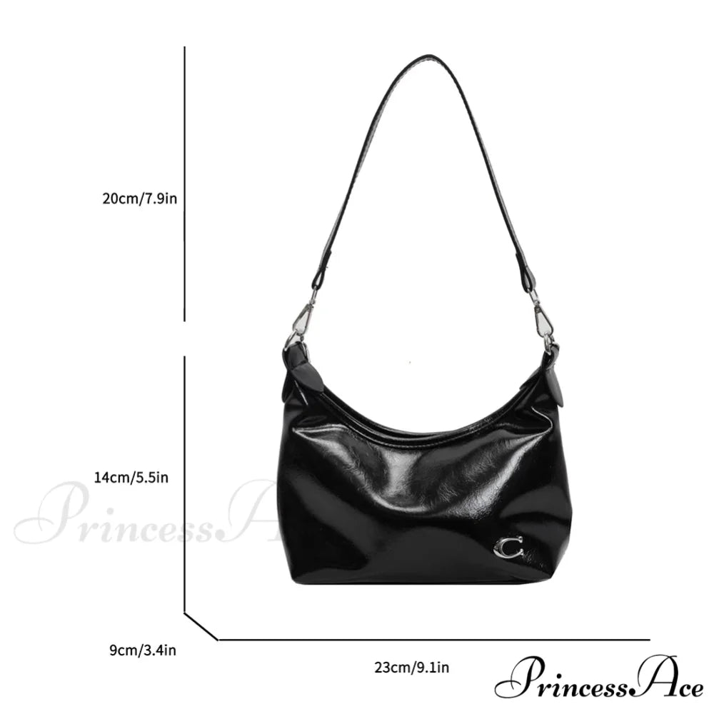 Chic PU Crossbody Bag with Zipper shoulder-250126