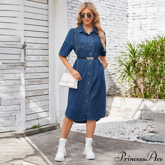 Chic Ruched Tie Plain Velvety Sleeveless Bow Drawstring Retro A Line Dress Dark Blue / S