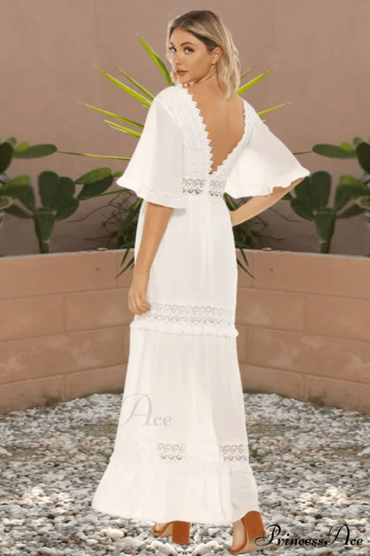 Chic White Stylish Boho Dress