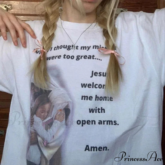 Christian Belief Plead Short Sleeve T-shirt WHITE / S t-shirt-250223