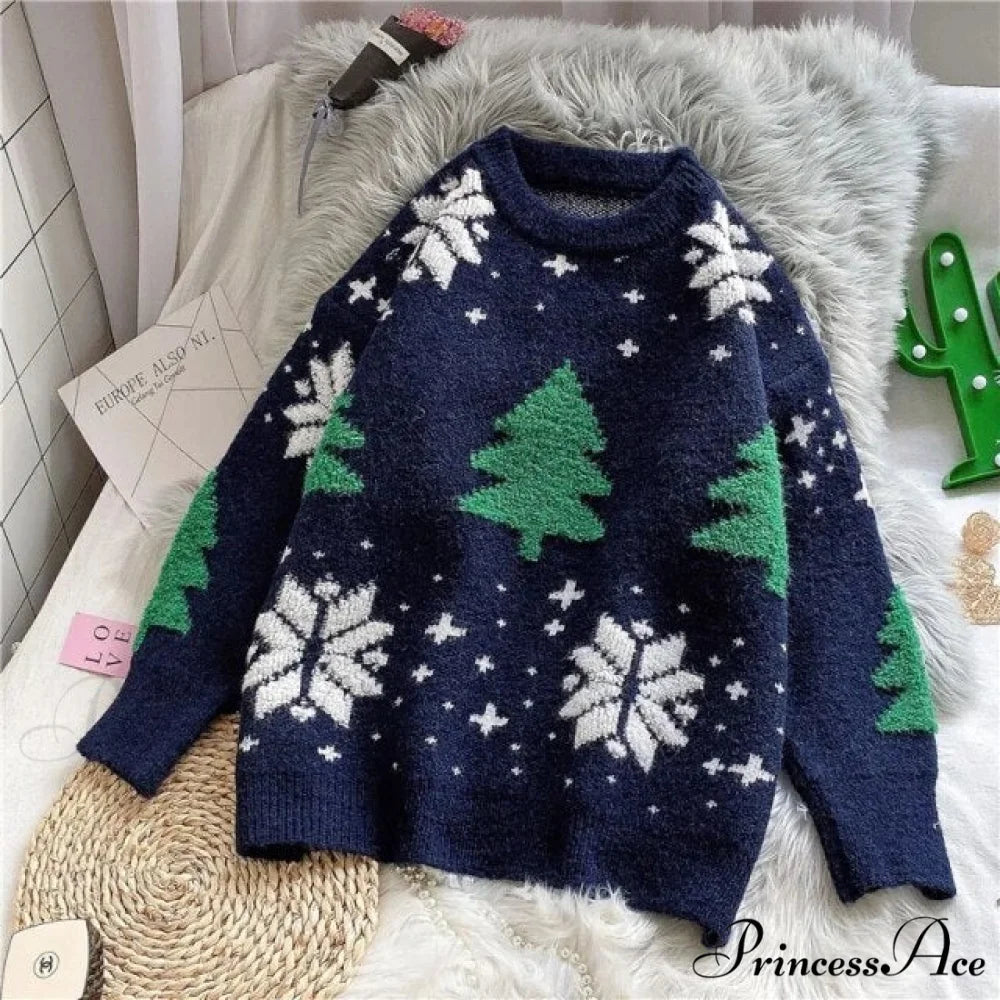 Christmas Red Deer Sweater Black / One Size