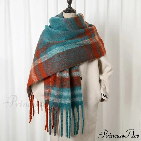 Chunky Banded Cashmere Journey Wrap Scarf Color1 / 40x200cm scarf-241228