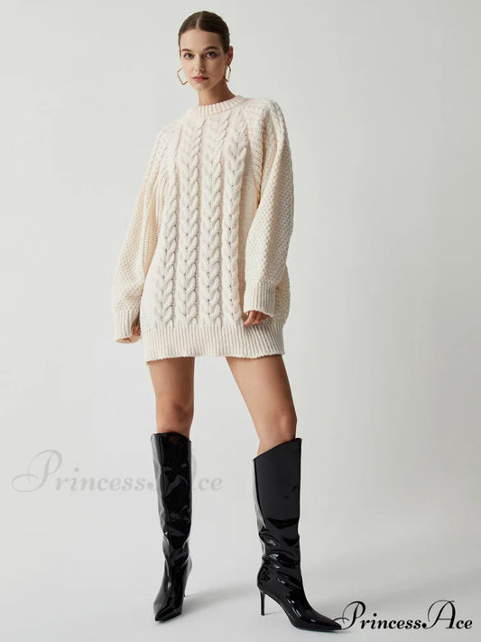 Chunky Cable Graceful Knit Oversized Sweater