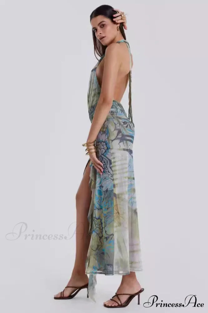 Cindy Plunge Stylish Maxi Dress