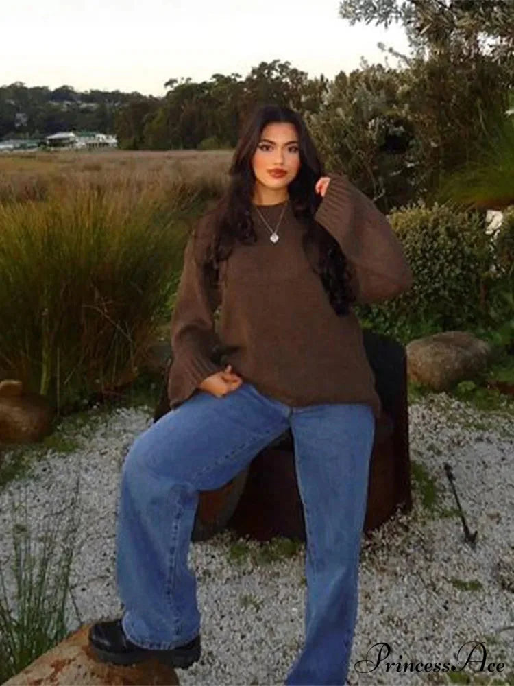 Circular Neck Flexible Pullover Jumper swraters-241228