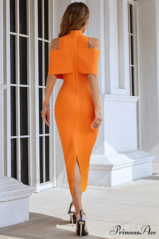 Clara Off Stylish Shoulder Bandage Dress