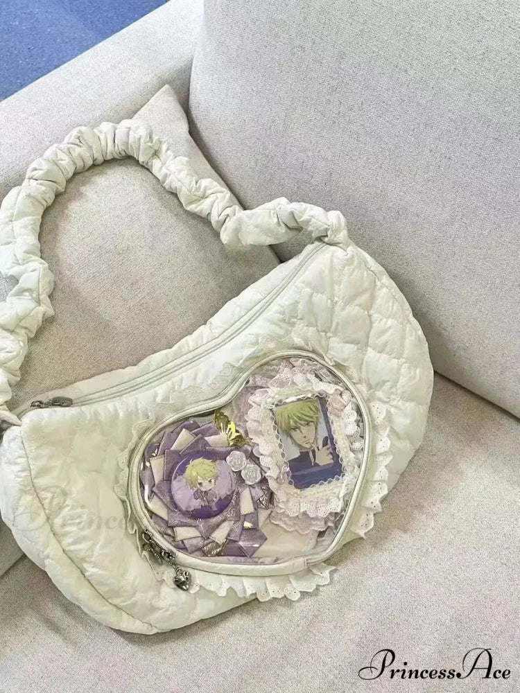 Clear Heart Ita Bags Informal Crossbody WHITE crossbody-250126