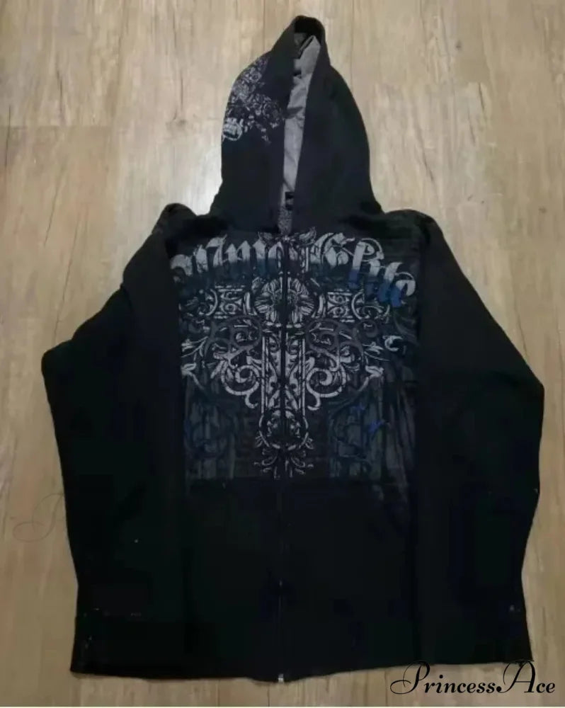 Clown Dark Print Fleece Zipper Hoodie hoodies-241228