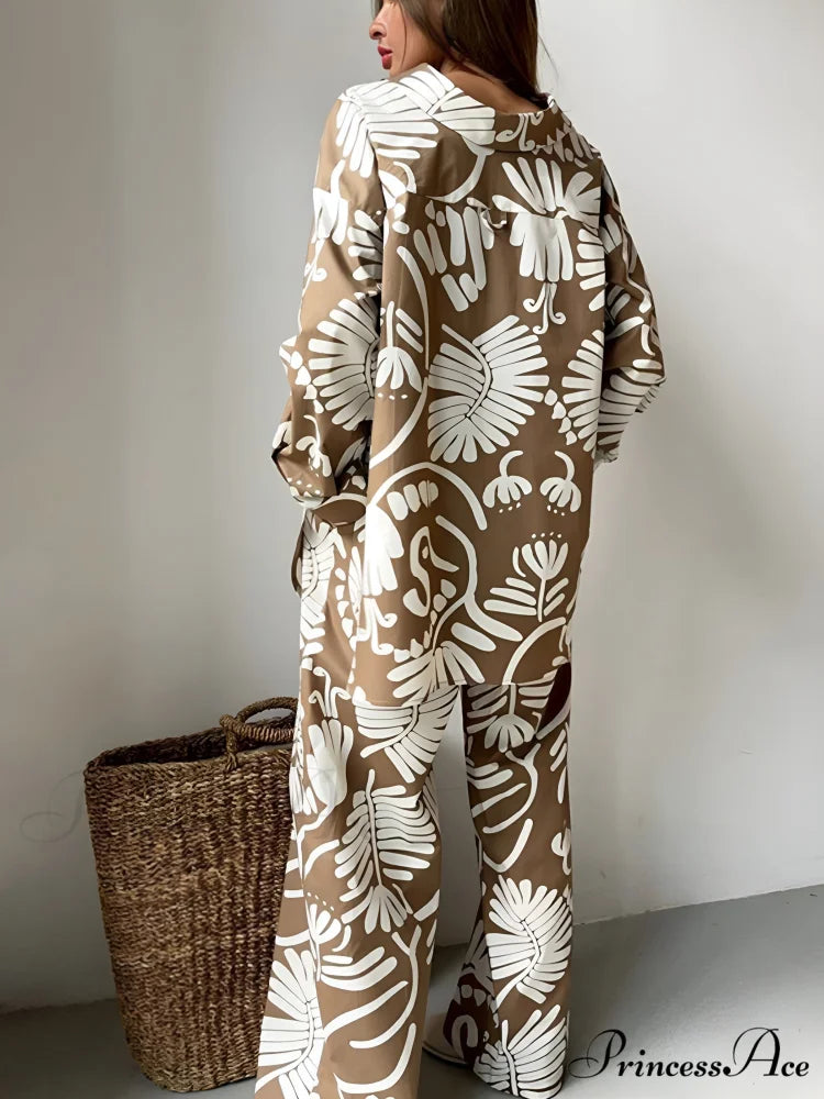 Coco Baroque Graceful Print Pants Set