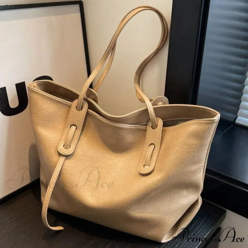 Cold Leather Tote Shoulder Bag for Women shoulder-250126