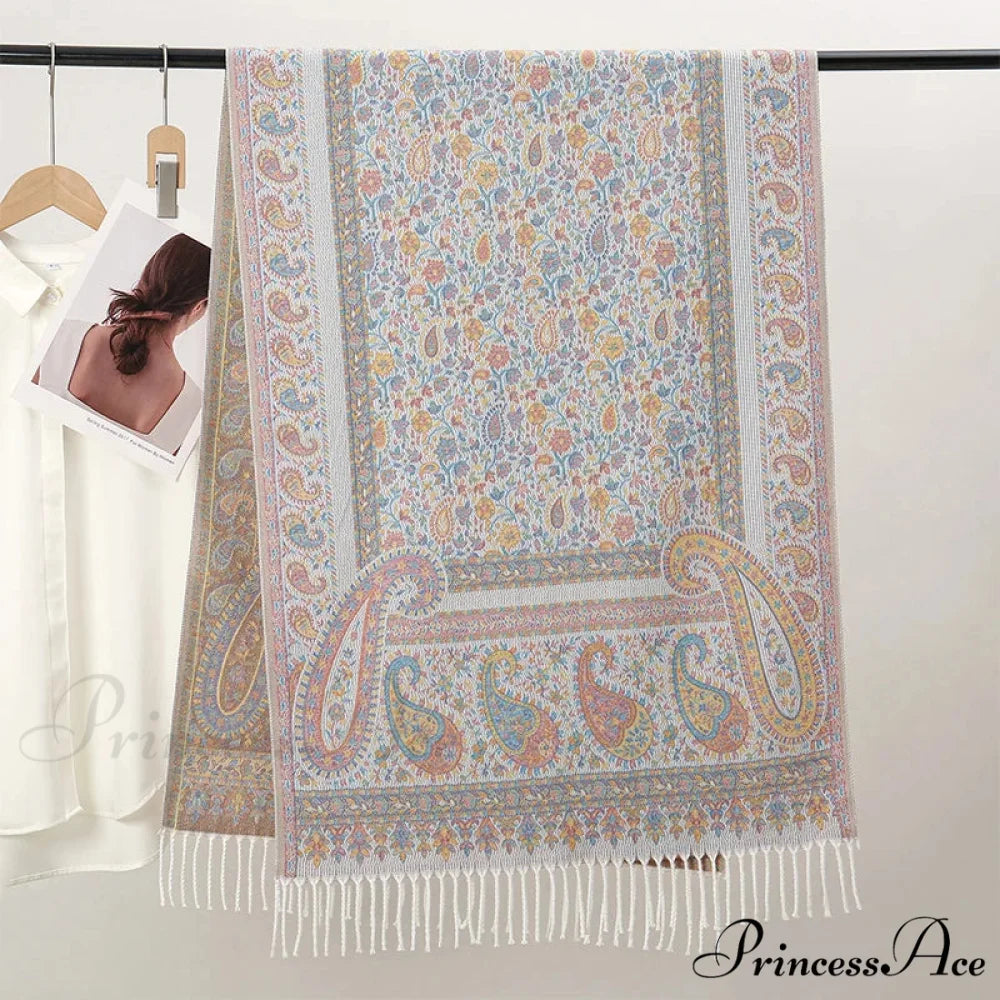 Cold Paisley Cashmere Pashmina Scarf scarf-241228