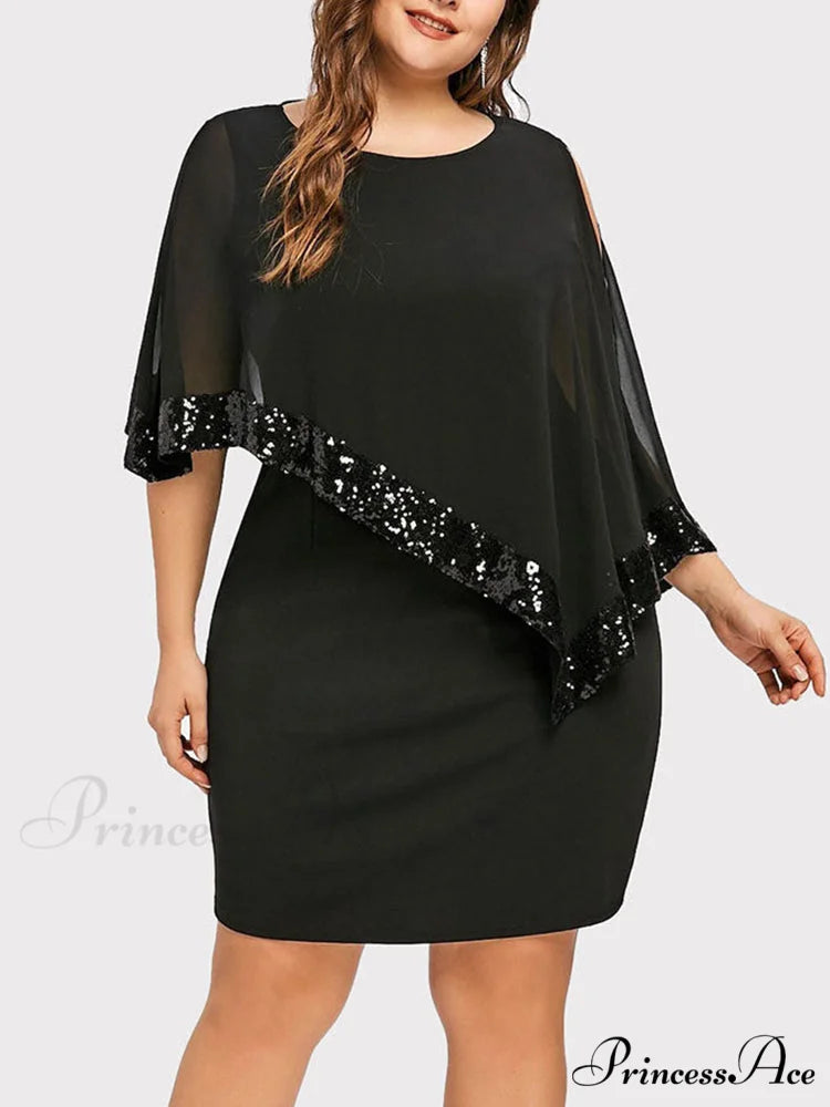 Cold Shoulder Long Trendy Sleeve Knit Top Black / M