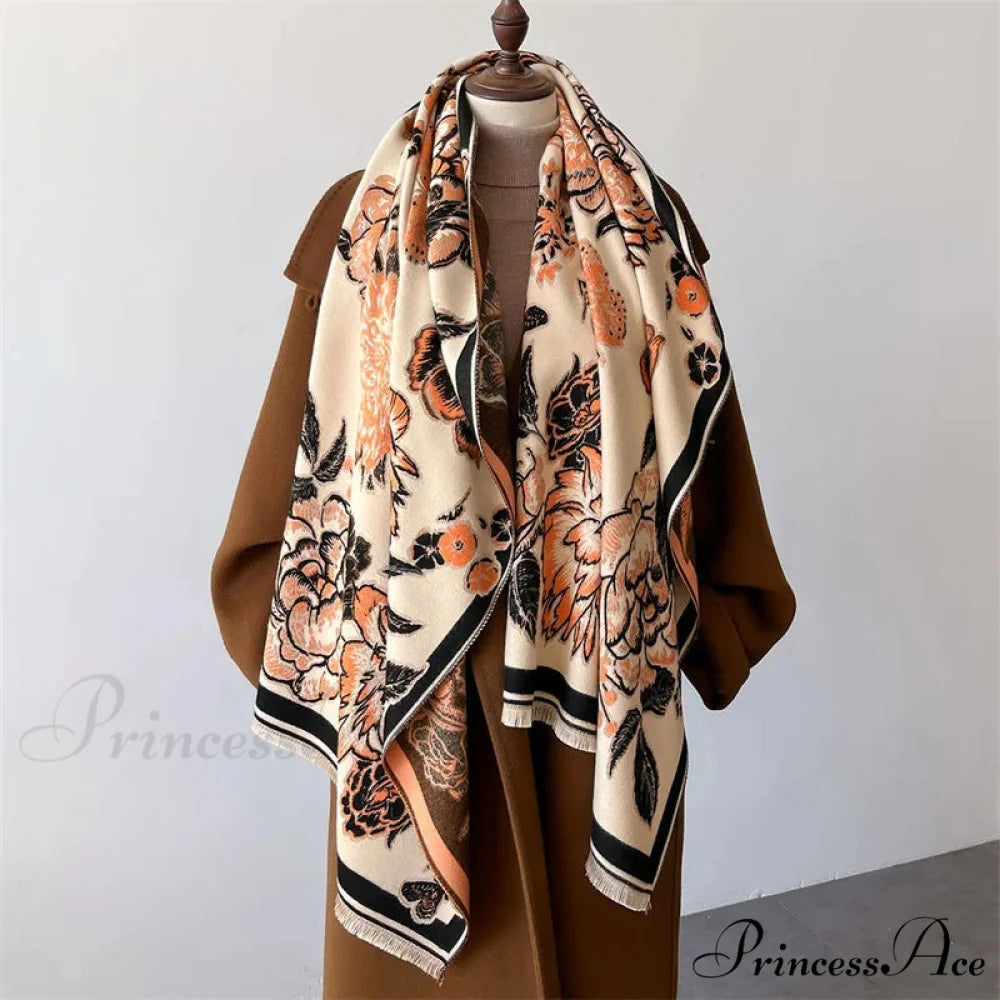 Cold Weather Soft Wool Pashmina Scarf red2 scarf-241228