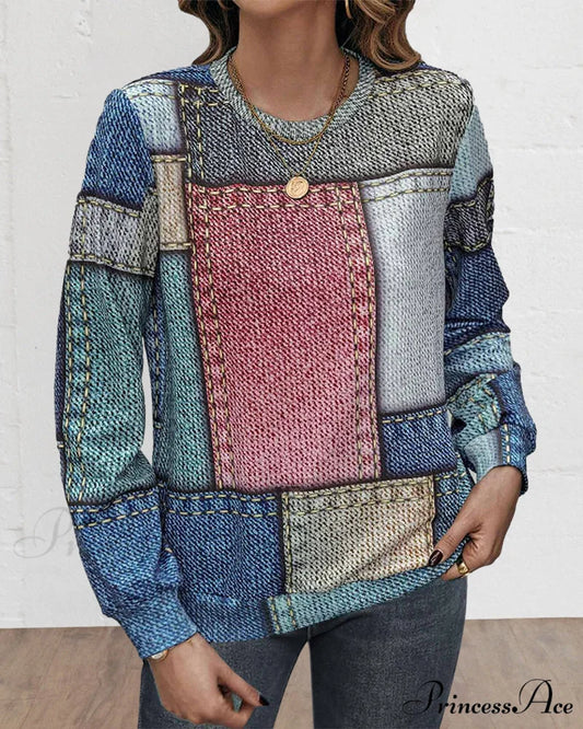 Color Block Sweatshirt Multicolor / S