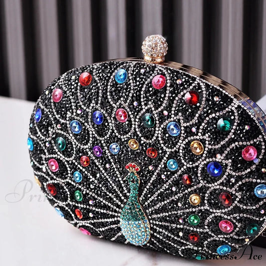Colorful Design Gemstone Night Rhinestone Shoulder Clutch Bag clutchbag-250126