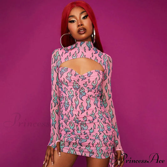 Contrast Piping Flap Trendy Pocket Cargo Pants S / Pink