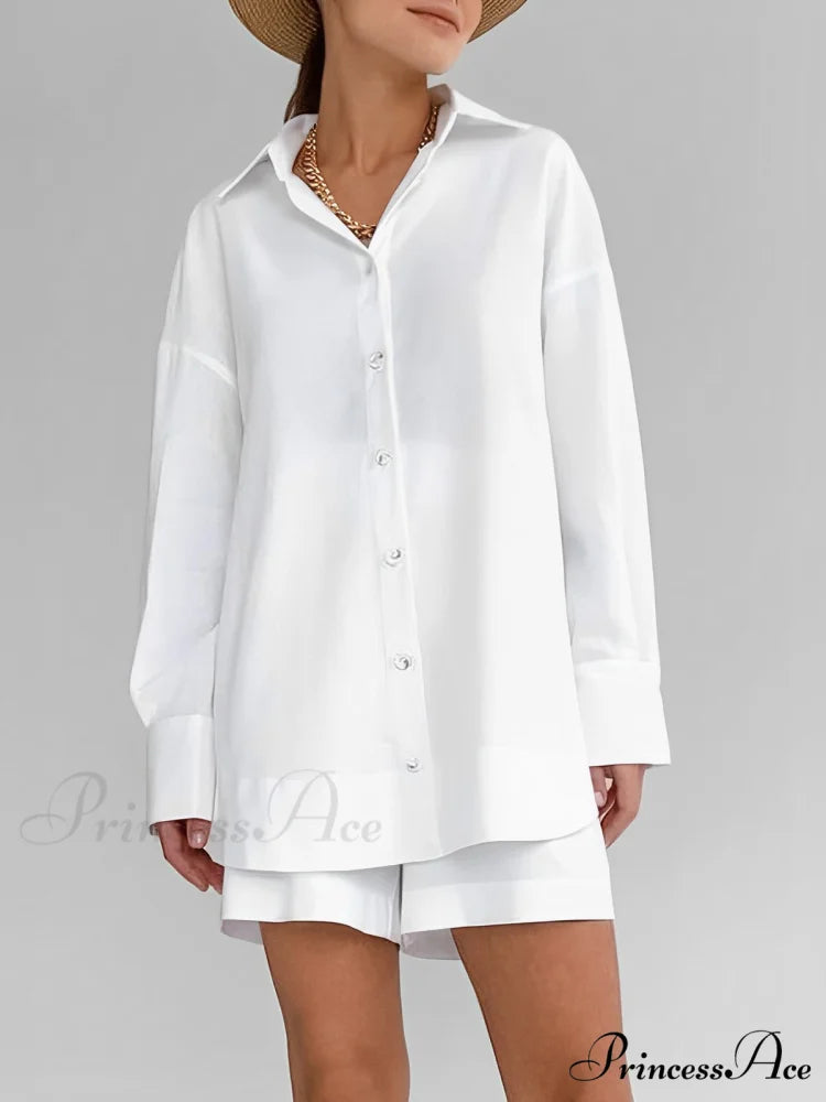 Cotton Beach Two Trendy Piece Shorts Set
