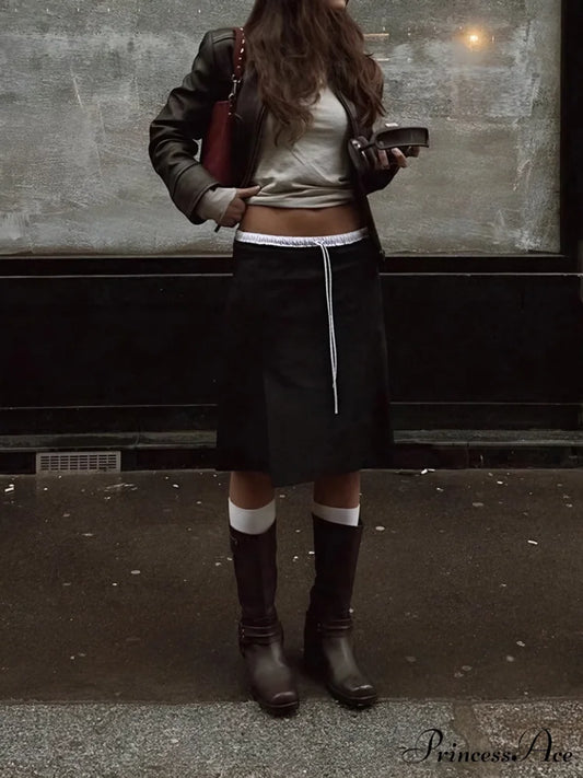 Cotton-blend Charming Jersey Skirt Black / XS