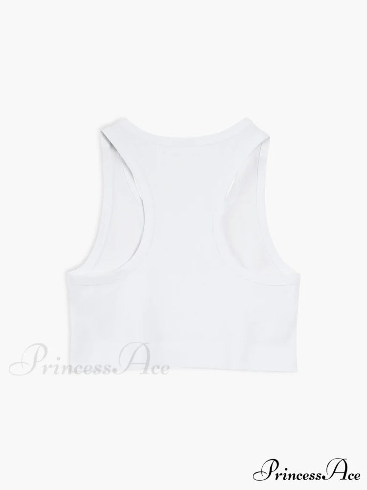 Cotton Blends Graceful Cropped Tank Top