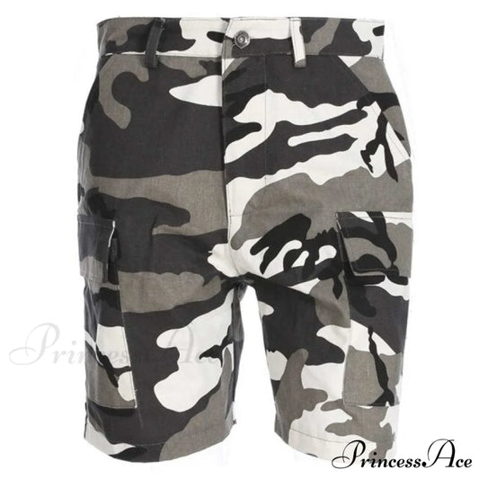 Cotton Casual Women Shorts Gray / XS