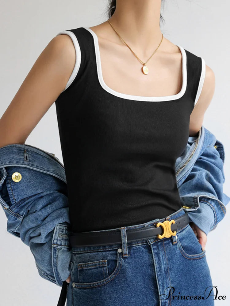 Cotton Charming Tank Top Black / S