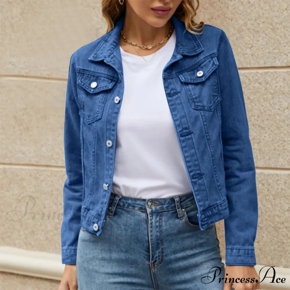 Cotton Denim Spring Autumn Cardigan Punk Gothic Bomber Windbreaker Hollow Out Jacket
