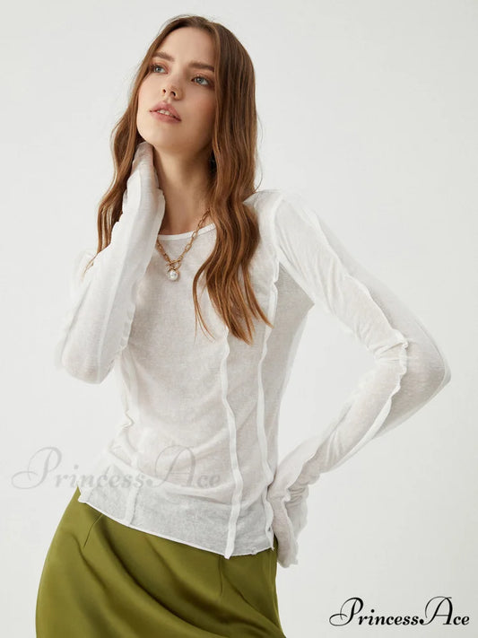 Cotton Pleated Graceful Long Sleeve Top