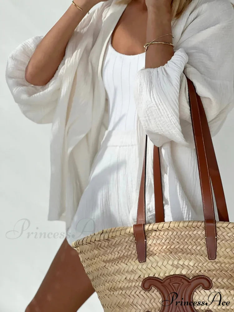 Cotton Wonderland Tied Trendy Two Piece Shorts Set